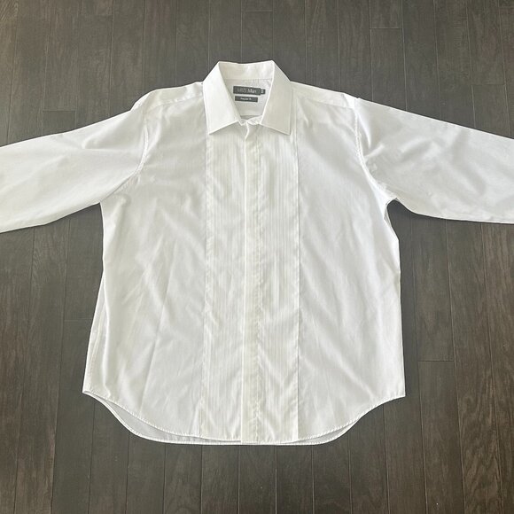 White Men's UK Marks & Spencer Dress Shirt Size 18 x 2 - Picture 1 of 14